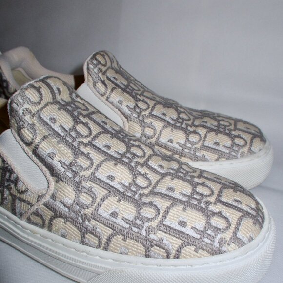 DIOR Solar Slip-On Sneaker 'Dior Oblique - Grey Stone' (IT/EU 39, US 9) - Picture 11 of 16